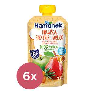 6x HAMÁNEK Hruška, rakytník, jablko 100 g