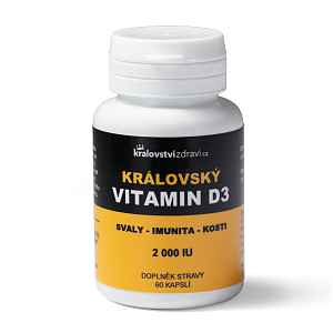 Království zdraví Královský Vitamin D3, 2000 IU, 60 rostlinných kapslí