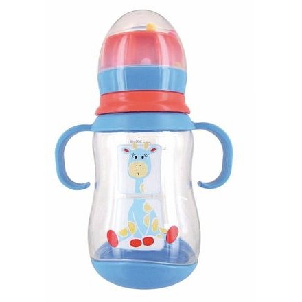 dBb Tritanová lahvička Girafe 300ml,savička 4+měs.- modrá