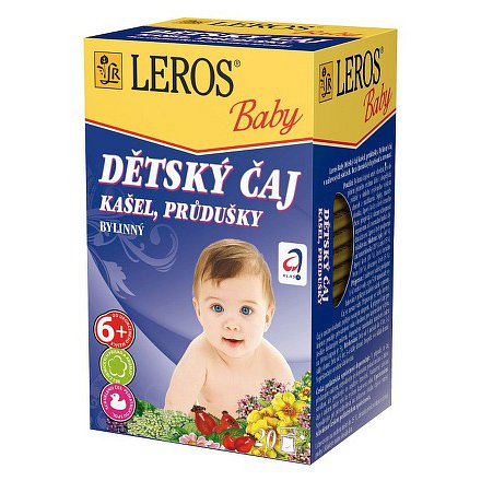 LEROS BABY Dětský čaj Kašel+průdušky n.s.20x1.5g