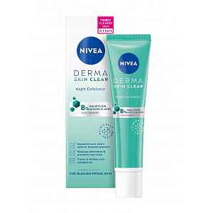 Nivea Derma Skin Clear noční exfoliator 40 ml