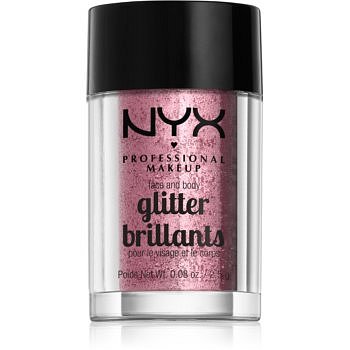 NYX Professional Makeup Glitter Goals třpytky na obličej i tělo odstín 02 Rose 2,5 g