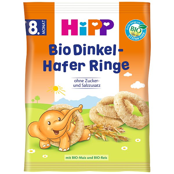 HIPP BIO Špaldovo-ovesná kolečka od 8. měsíce, 30 g