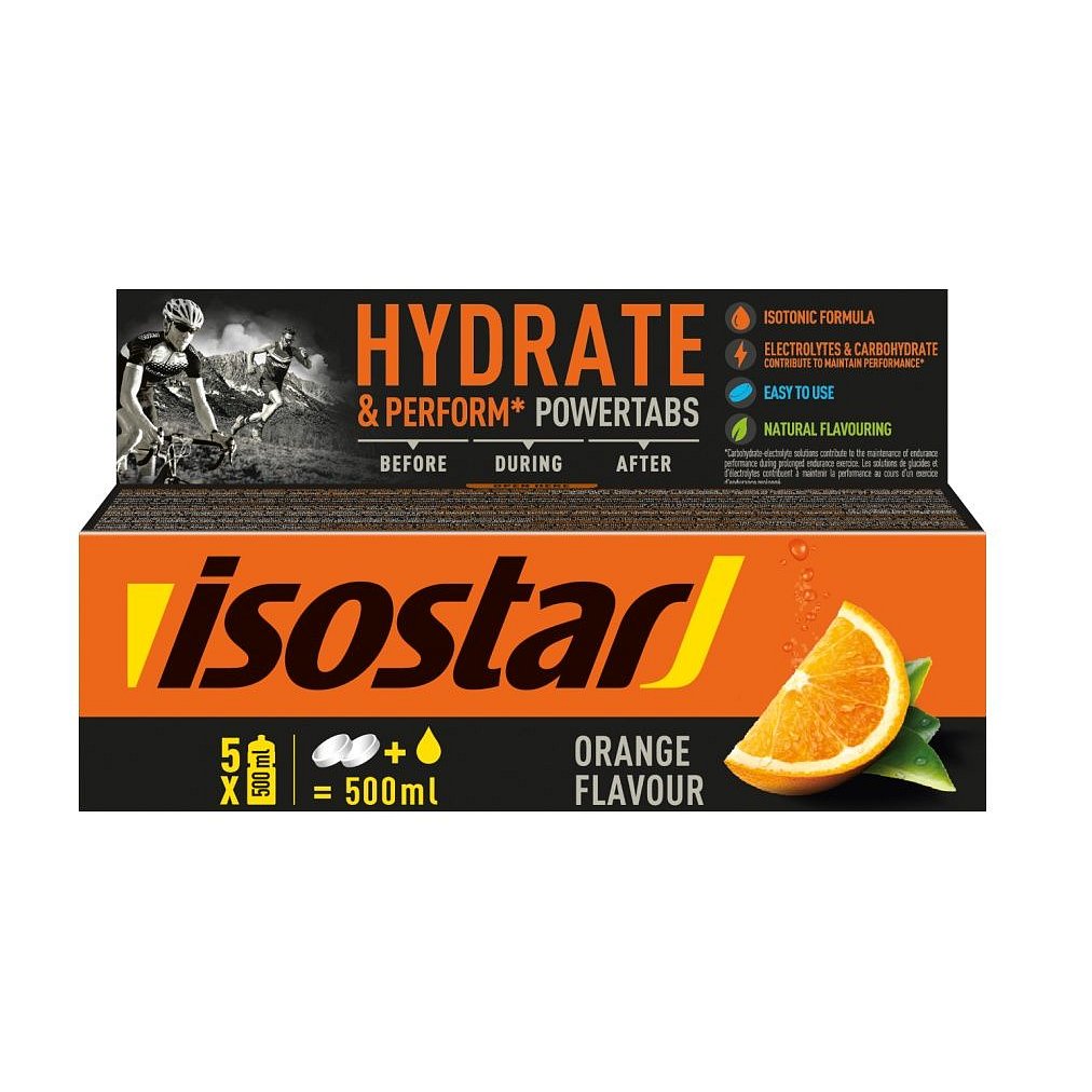 Isostar Powertabs pomeranč 10 šumivých tablet