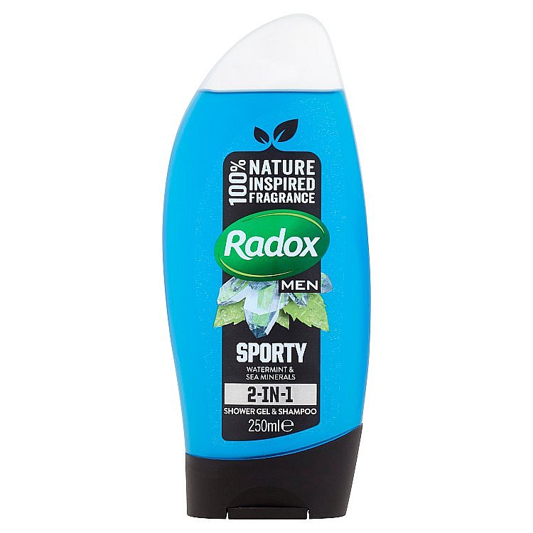 Radox Feel Sporty 2v1 pánský sprchový gel a šampon  250 ml