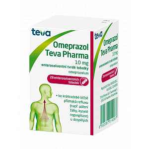 Omeprazol Teva Pharma 10 mg perorální orální tobolky enterosolventní tvrdá 28 x 10 mg