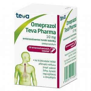 Omeprazol Teva Pharma 10 mg perorální orální tobolky enterosolventní tvrdá 28 x 10 mg