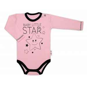 Baby Nellys Body dlouhý rukáv, růžové, Baby Little Star vel.  74