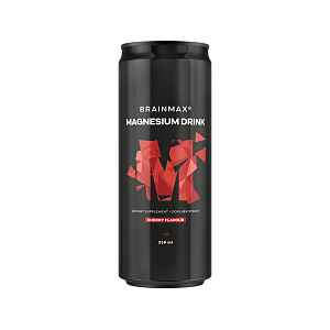 BrainMax Magnesium drink 250 mg, hořčík, 250 ml Příchuť: Třešeň
