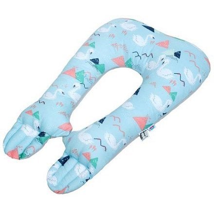 Multifunkční stabilizační polštářek New Baby labutě světle modrý