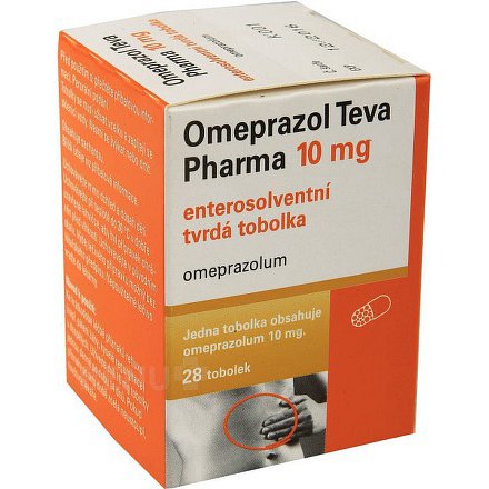 Omeprazol Teva Pharma 10 mg perorální orální tobolky enterosolventní tvrdá 28 x 10 mg