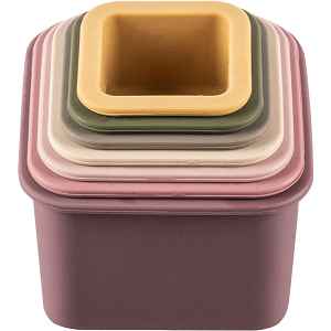 Zopa Silicone Stacking Cups stohovací kelímky Multicolor 6 m+ 7 ks