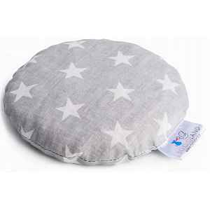 BocioLand Malý nahřívací polštářek s třešňovými pecičkami - Hvězdy v šedé