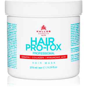 Kallos Hair Pro-Tox maska pro slabé a poškozené vlasy s kokosovým olejem, kyselinou hyaluronovou a kolagenem 275 ml