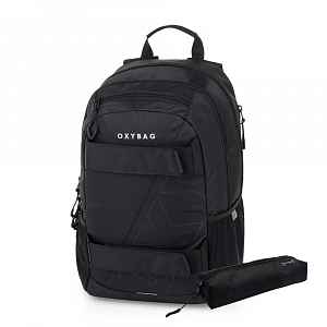 Oxybag OXY SPORT - set 2 ks: studentský batoh Black, penál