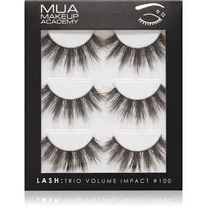 MUA Makeup Academy Lashes Volume Impact umělé řasy typ Volume #100 3x2 ks