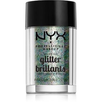 NYX Professional Makeup Glitter Goals třpytky na obličej i tělo odstín 06 Crystal 2,5 g