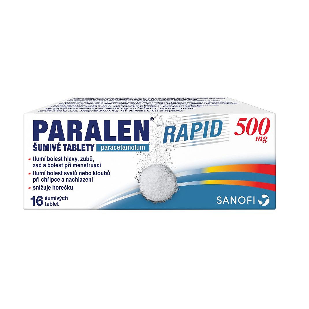 Paralen Rapid 500 mg 16 šumivých tablet