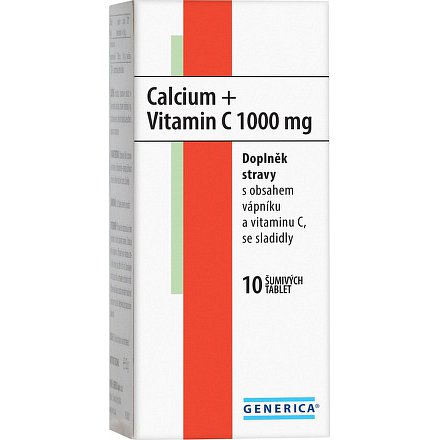 Calcium + Vitamin C 1000 mg Generica šumivé tablety  10