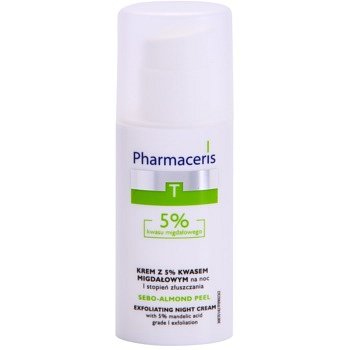 Pharmaceris T-Zone Oily Skin Sebo-Almond Peel noční regulační a čisticí pleťový krém pro jednotný tón pleti 50 ml