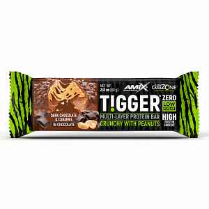 Amix Tigger Zero Protein Bar 60 g dark chocolate caramel