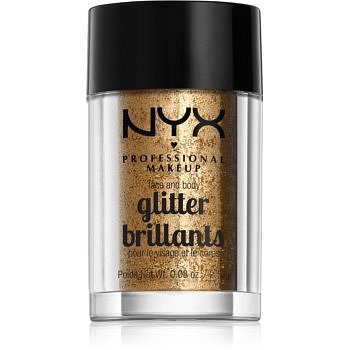 NYX Professional Makeup Glitter Goals třpytky na obličej i tělo odstín 08 Bronze 2,5 g