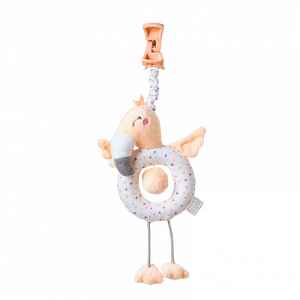 Saro Baby závěsná hračka s klipem Jungle Party Flamingo