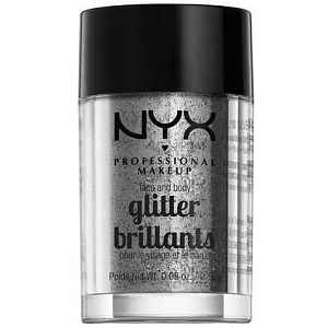 NYX Professional Makeup Glitter Goals třpytky na obličej i tělo odstín 10 Silver 2,5 g