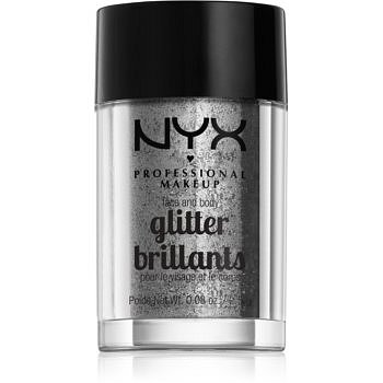 NYX Professional Makeup Glitter Goals třpytky na obličej i tělo odstín 10 Silver 2,5 g