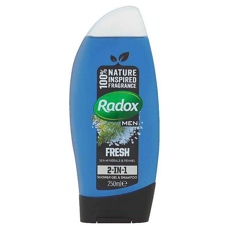 Radox Feel Fresh 2v1 pánský sprchový gel a šampon  250 ml