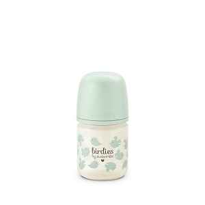 Suavinex Láhev skleněná fyziologická BIRDIES 120 ml 1 ks zelená