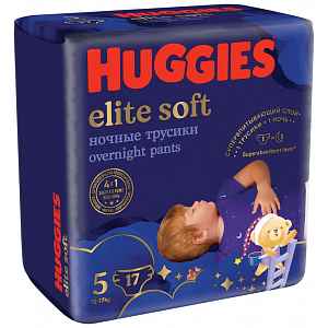 HUGGIES® Elite Soft Pants OVN jednorázové pleny vel. 5, 17 ks