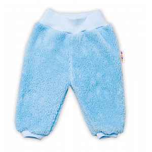Baby Nellys Kojenecké chlupáčkové tepláčky Cute Bunny - modré vel.  74
