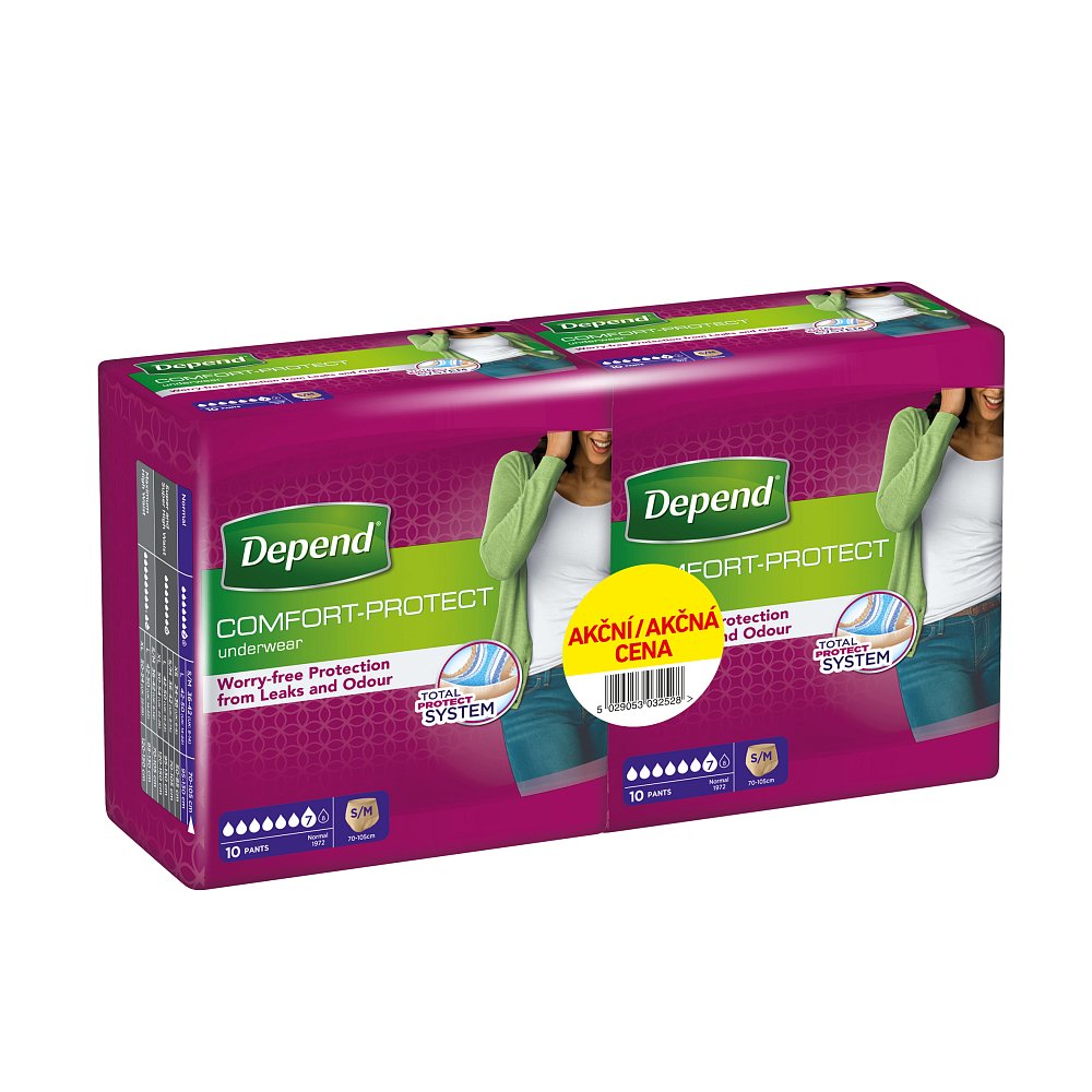 Depend Normal inkont.kalh.ženy Duopack S/M 2 x 10 ks