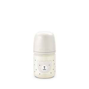 Suavinex Láhev skleněná fyziologická WILD&FREE 120 ml 1 ks krémová