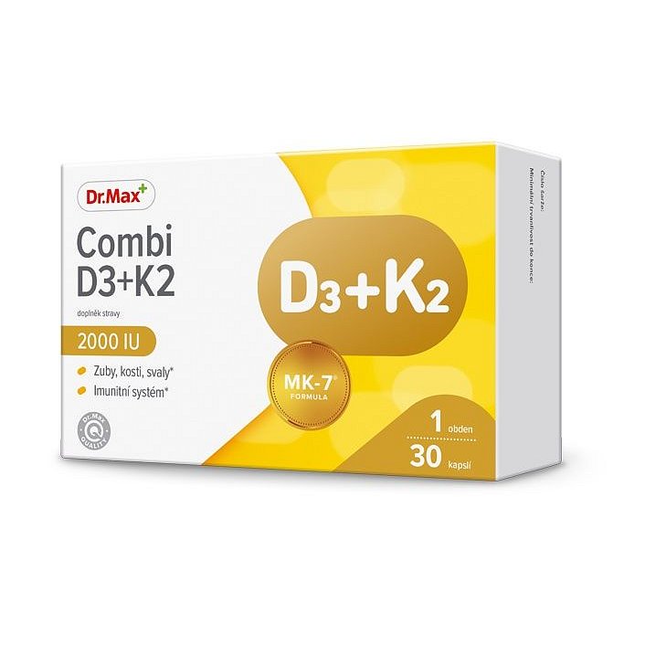 Dr.Max Combi D3 + K2 2000 IU 30 kapslí