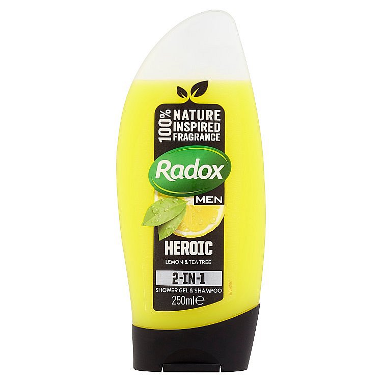 Radox Feel Heroic 2v1 pánský sprchový gel a šampon  250 ml