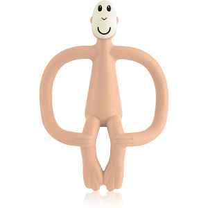 Matchstick Monkey Teething Toy and Gel Applicator kousátko s kartáčkem 2 v 1 Peach Salmon 1 ks