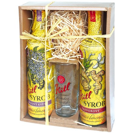 Kitl Syrob dárkové balení 2x500ml + sklenička