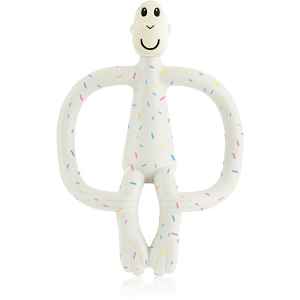 Matchstick Monkey Teething Toy and Gel Applicator kousátko s kartáčkem 2 v 1 Confetti Cream 1 ks