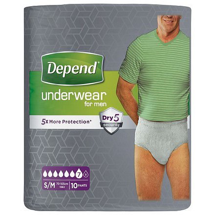 Depend natahovací kalhotky Normal S/M pro muže 10ks