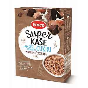 Emco Super kaše 2 druhy čokolády 3x55 g