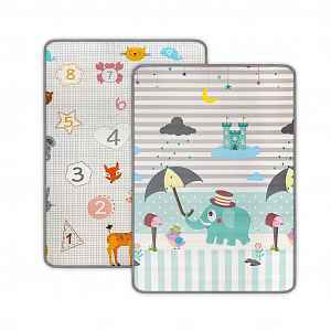 Milly Mally Pěnový koberec 180x120 cm Kinder Digits and Elephant