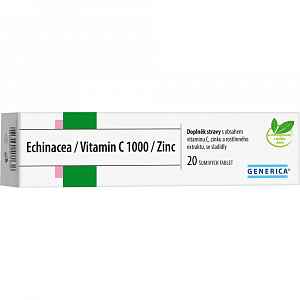 Echinacea/Vitamin C 1000 /Zinc Generica šumivé tablety 20