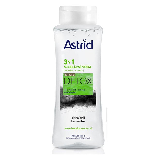 ASTRID CITYLIFE Detox Micelární voda 3v1 pro normální až mastnou pleť  400 ml