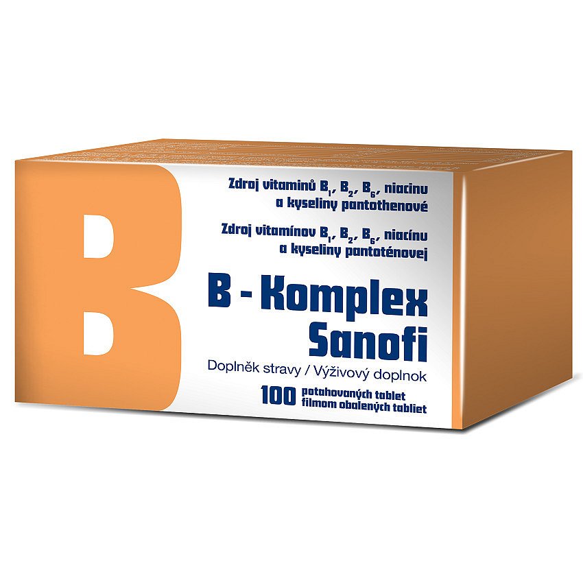 B-komplex Sanofi por.tbl.flm.100 Glass - balení 2 ks