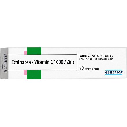 Echinacea/Vitamin C 1000 /Zinc Generica šumivé tablety 20