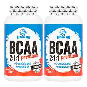 lionlab BCAA 2:1:1 Premium XXL 180 cps AKCE 1+1