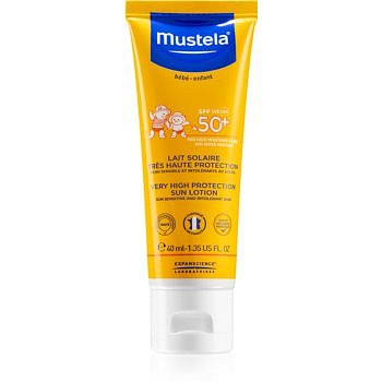 Mustela Bébé voděodolné mléko na opalování pro děti SPF 50+ 40 ml