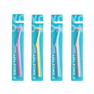 WOOM Single Tuft Extra Soft zubní kartáček 1 ks mix barev